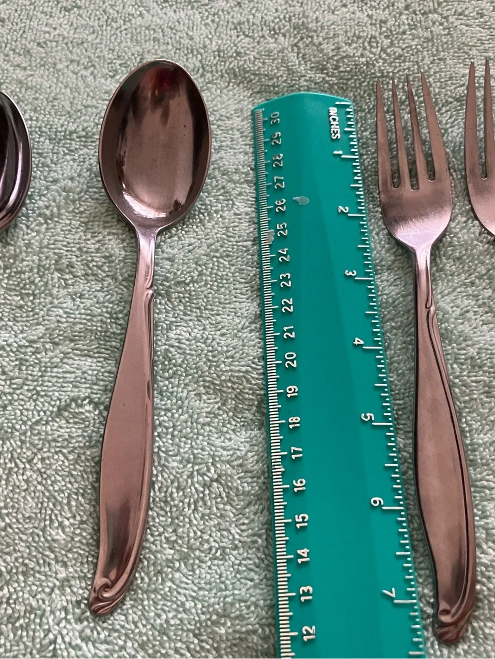Everbrite Deluxe Stainless Silverware Lot MCM Curve EVS41 - Forks & Spoons 5 Pcs